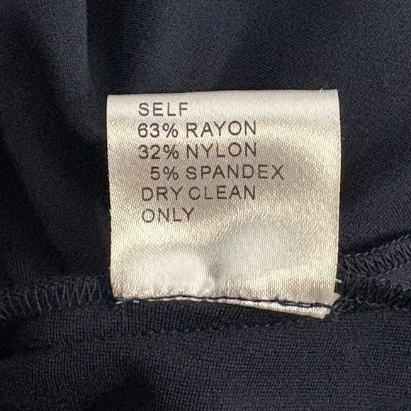 Tadashi Shoji Too Navy Blue Dress 1X Plus Size‎ Pleated Mesh Trim Party Formal